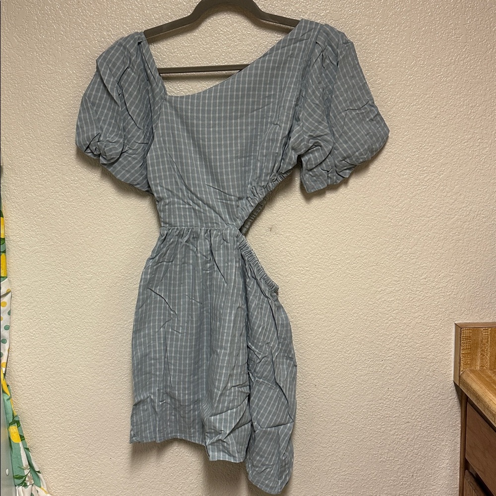 NWT Akaiv Blue Assymetrical Cut Out Dress - Multiple sizes
